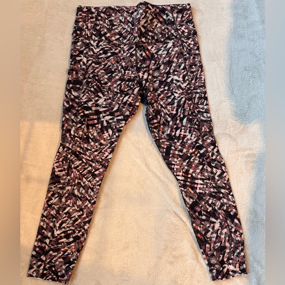 lululemon athletica Womens Multicolor Patterned Leggings